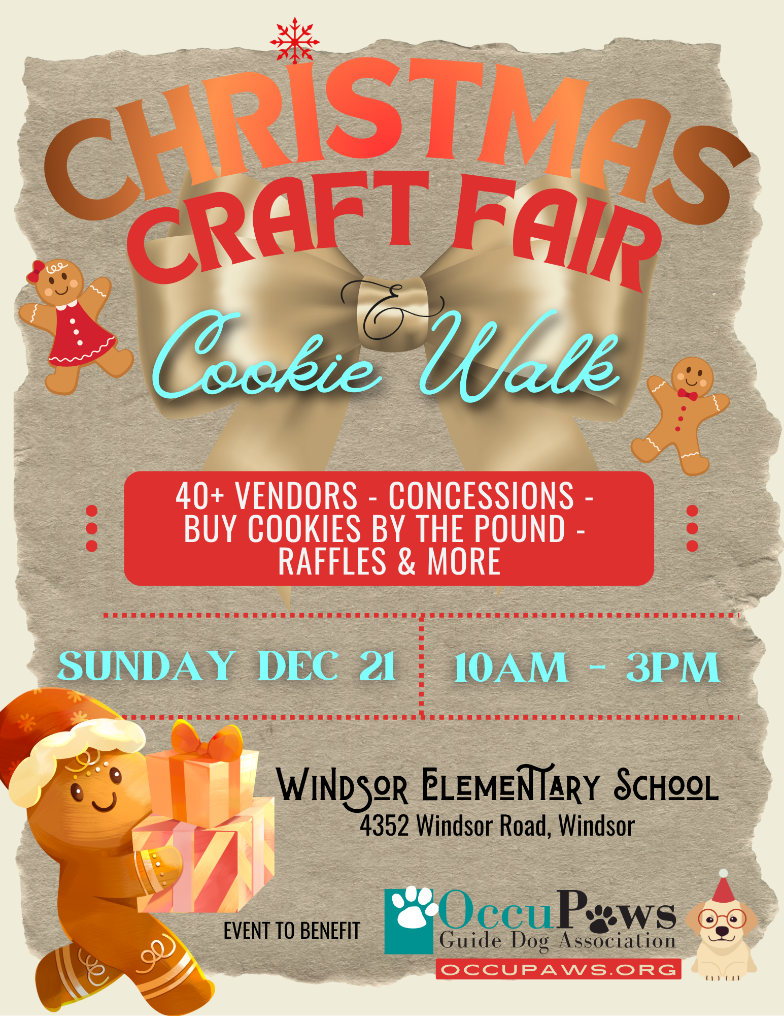 Christmas Craft fair Cookie Walk 2025 - OccuPaws